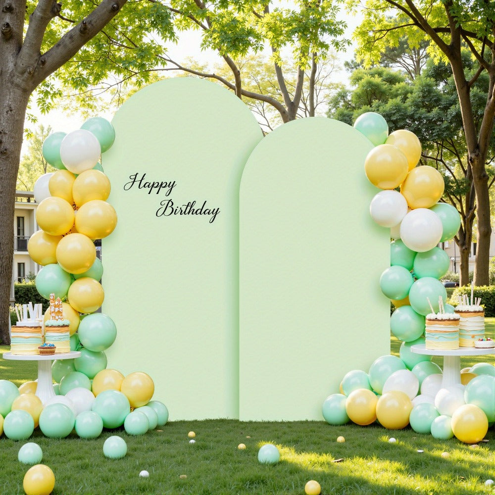 Wedding Arch Cover 2pcs Stretchable Wrinkle-Free Polyester Tight-Fit Arch Banner Covers for an Everyday Personal Care Routine