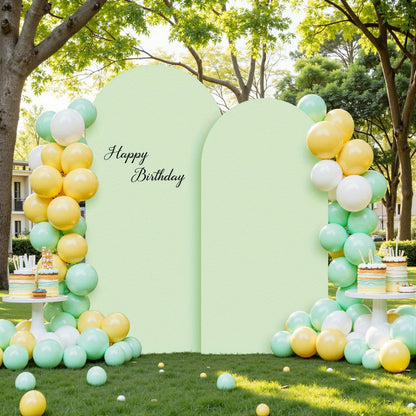Wedding Arch Cover 2pcs Stretchable Wrinkle-Free Polyester Tight-Fit Arch Banner Covers for an Everyday Personal Care Routine
