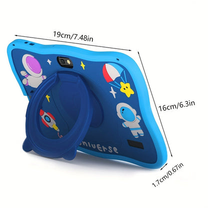 Kids Tablet 7 Inch with Android 14, 4GB RAM, 128GB Built-In Storage, Dual Cameras and Protective Case
