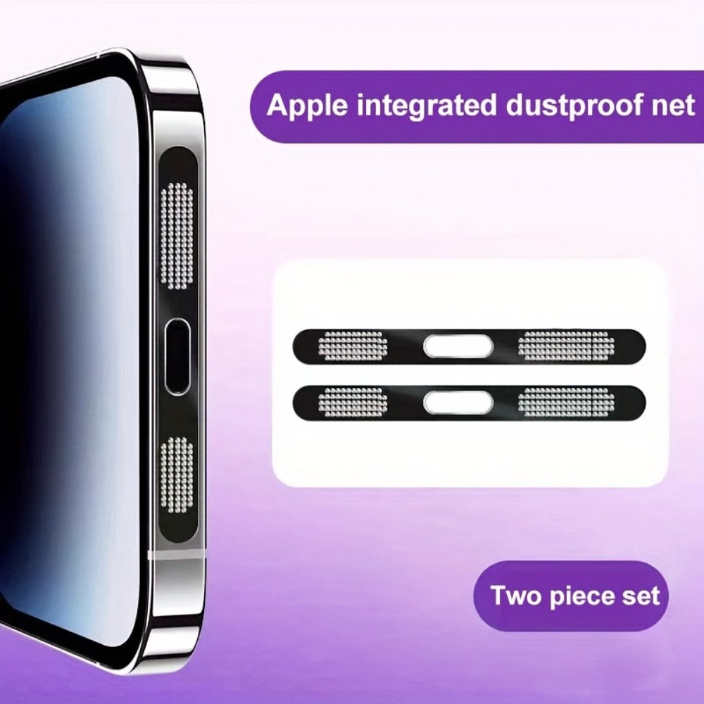 Metal Speaker Dust Mesh for iPhone 2-Pack – Anti-Dust Cover Sticker, Dustproof Mesh Net for Speaker & Earpiece, Multiple Colors
