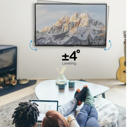 Black Single-Arm TV Wall Mount with Swivel, Screen-Plate Rotation and Articulating Extension