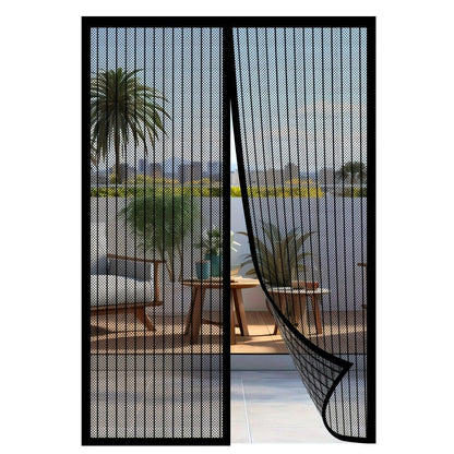 Magnetic Screen Door for Doorways – Heavy Duty Self-Sealing Mesh Door Screen with Magnetic Closure, Hands-Free, Pet & Kid Friendly