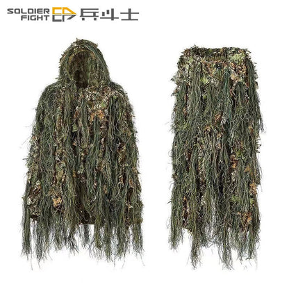 Leaf Camouflage Ghillie Cloak – Lightweight Camo Suit for Hunting, Bird Watching, Wildlife Photography, Tactical Training & Halloween