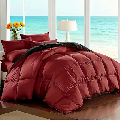 Comforter Set 7-Piece Bed in a Bag Queen King Full Soft Microfiber Down Alternative Comforter Fitted Sheet Flat Sheet Pillow Shams