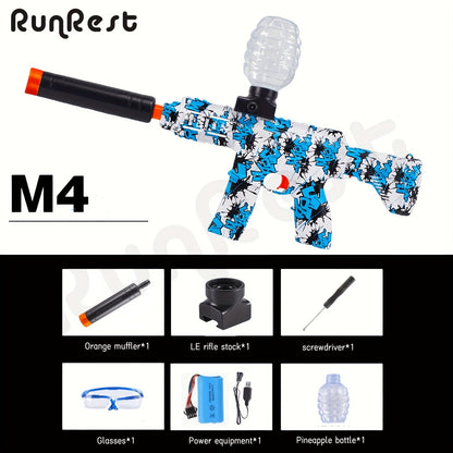 Electric Shooting Toy Gun with Long Battery Life, Rechargeable Indoor Outdoor Team Collaboration Game Toy for Kids Boys Teens