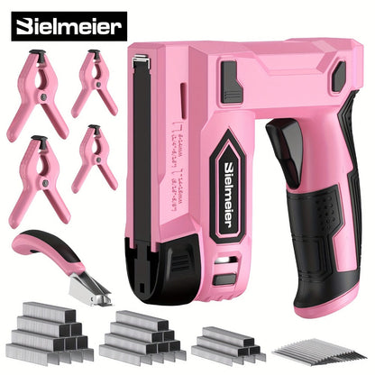 Cordless Stapler Brad Nailer 2-in-1 4V / 20V No Compressor, with Battery, Charger & 1600pcs Nails & Staples