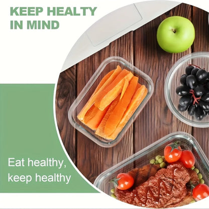 Food Storage Containers 12-Piece Glass Set with Clip-On Lids for Meal Prep and Pantry Organization