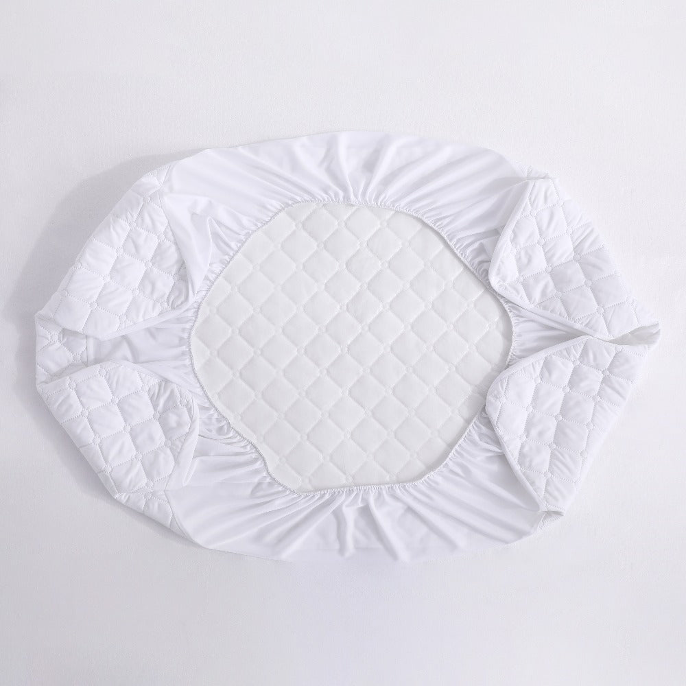 Mini Crib Mattress Protector Fitted Sheet 2 Pack, Quilted Breathable No Noise Baby Mattress Cover