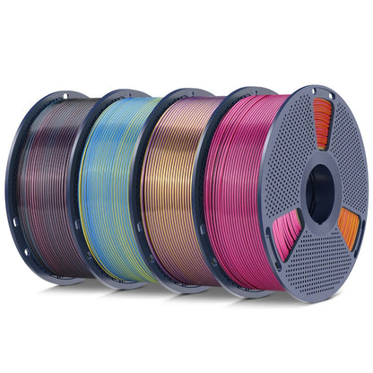 3D Printer Filament SUNLU Four-Color PLA+ 1.75mm Glossy Spool with Four Colorways and 8.82lb Bundle Option