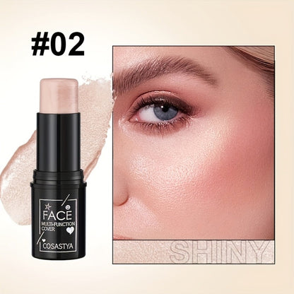 Blush Stick Makeup Set 6 Piece, 3-in-1 Waterproof Blush Eyeshadow Touch-Up Sticks, All-Day Glossy Shimmer