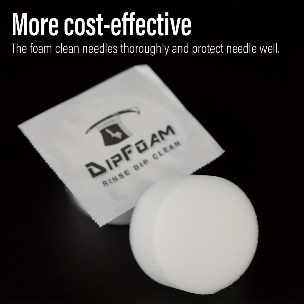 Tattoo Needle Dip Clean Cups 24pcs Foam Liner, Odorless Non-Electric Safe Cleaning for Cartridge & Traditional Needles