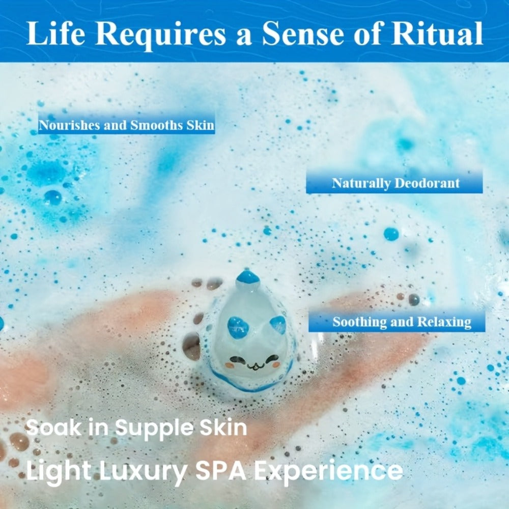 Bath Bombs with Surprise Inside Ocean Bath Ball Set, Rich Foam Lavender Essential Oil Fizzy Bath Bombs Gift