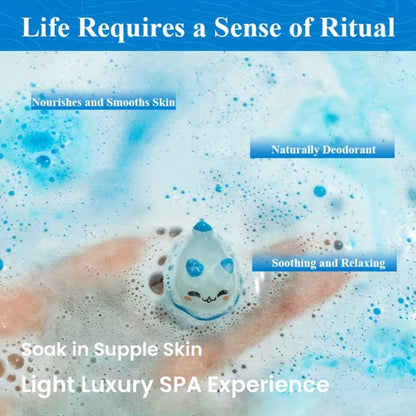 Bath Bombs with Surprise Inside Ocean Bath Ball Set, Rich Foam Lavender Essential Oil Fizzy Bath Bombs Gift