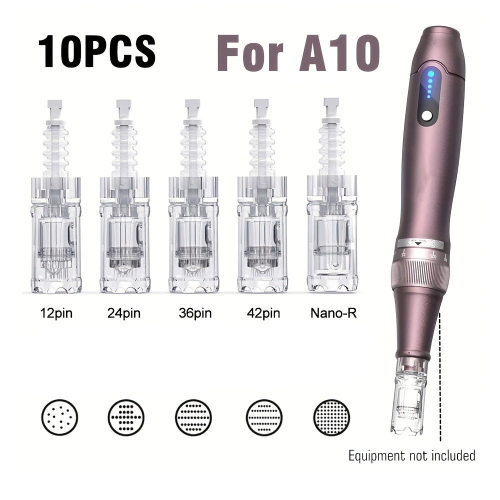 Microneedling Pen Cartridges 10-Pack 36-Pin 0.25mm Replacement Needle Tips for Dr Pen A10 for Bath Time, Home Spa and Personal Care