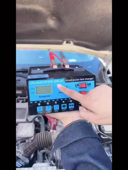 Intelligent Battery Charger & Inverter 12V & 24V – LCD Display, Trickle Maintenance, Overcharge & Short Circuit Protection for Cars Yachts
