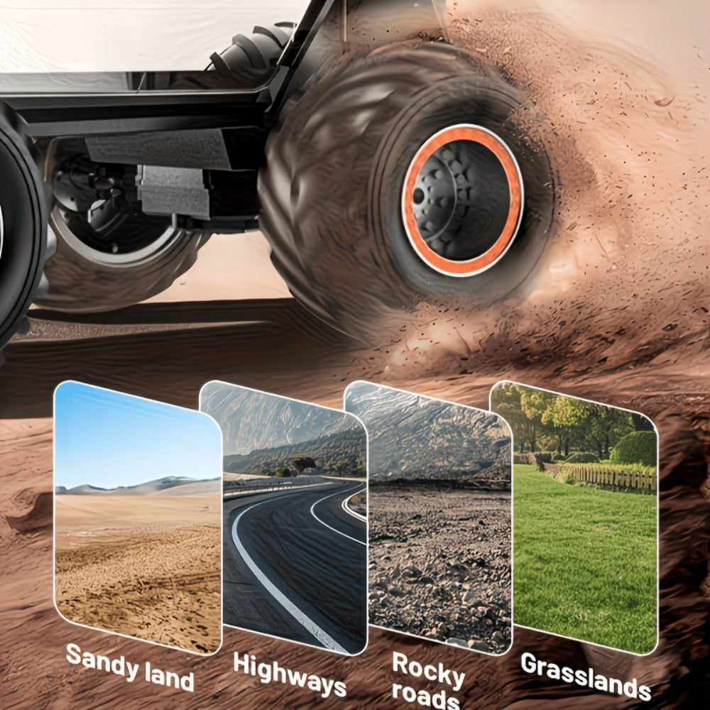 1:12 Scale RC Monster Truck 4WD, Remote Control Cybertruck & Pickup Truck with LED Lights & Sound Effects