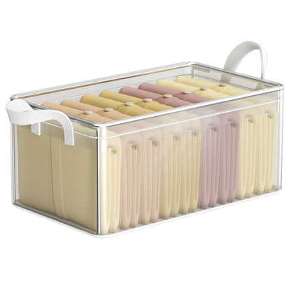 26L Foldable Storage Box Set with Steel Frame, Clear Panels and One- or Four-Piece Options