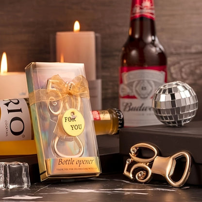 Rhinestone Bottle Opener Party Favors 50 Pack – Gold 50th Birthday & Wedding Anniversary Souvenirs for Guests