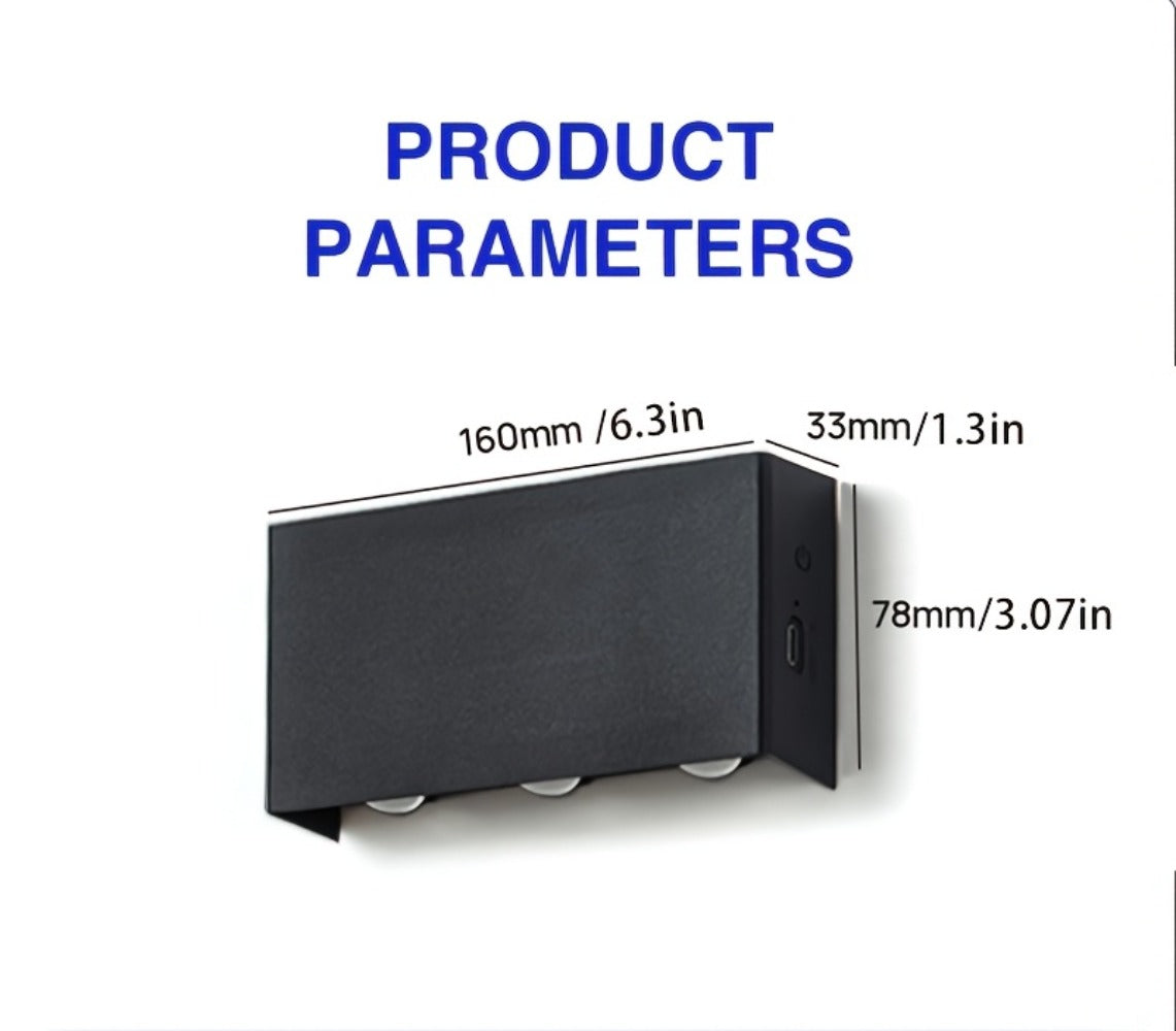 RGB Wall Light 2 Pack Battery Powered - Seven Color Gradient Dimming Night Light with Touch Switch