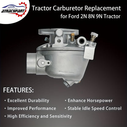 Ford Tractor Carburetor for 8N 9N 2N (1939-1952) – Replaces 8N9510C, 9N9510A, TSX241A, TSX33 – Includes Gasket & Bolts