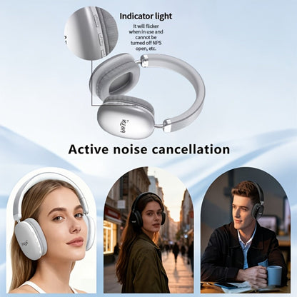 WH35MAX Noise Cancelling Wireless Headset HiFi Deep Bass Built-in HD Mic Comfortable for Bedside Audio, Alarms and Room Entertainment