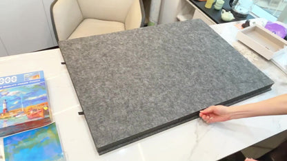 Gray Puzzle Board Collection with 1000- or 1500-Piece Sizes, Drawer and No-Drawer Options in Five Models
