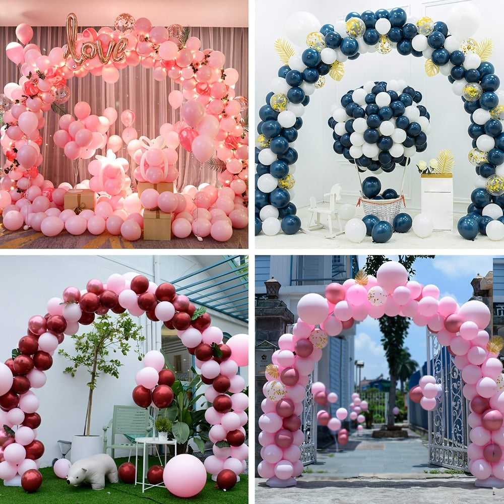 Balloon Arch Kit with Stand 3M Wide 98 Inch Tall, Adjustable Balloon Arch Stand with Water Fillable Bases and Manual Pump for Wedding