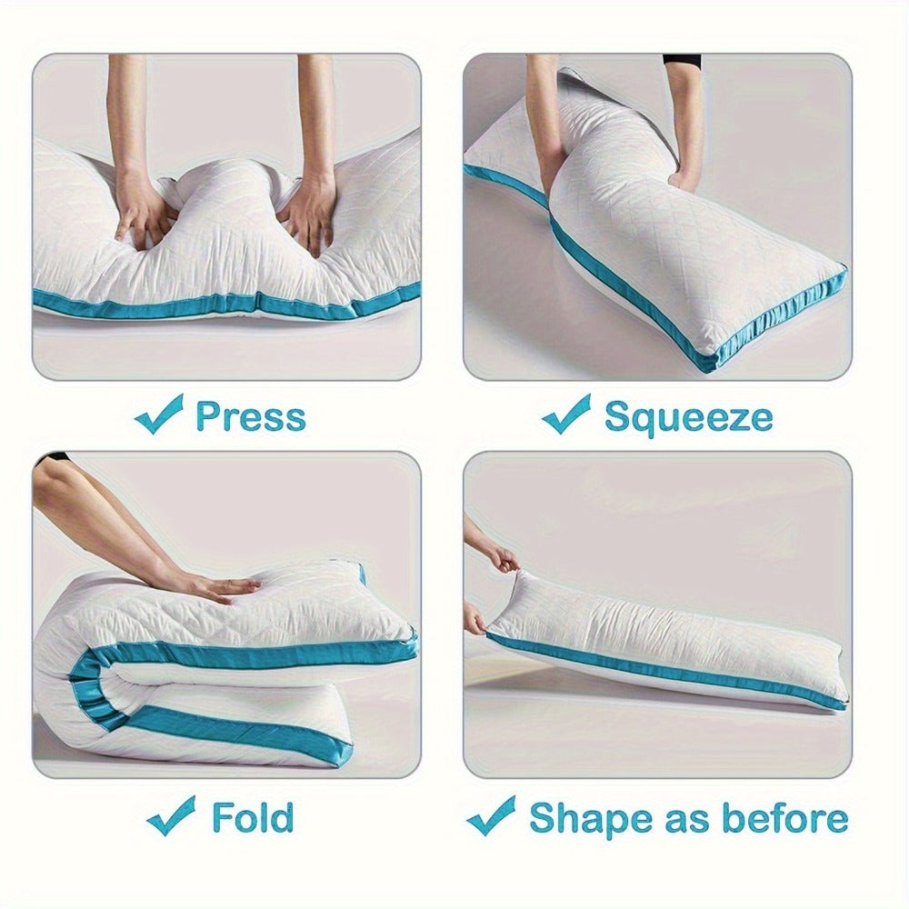 Memory Foam Body Pillow for Side Sleepers 51 Inch, Cooling Long Pillow with Breathable Polyester Cover, Firm Support Full Body Pillow