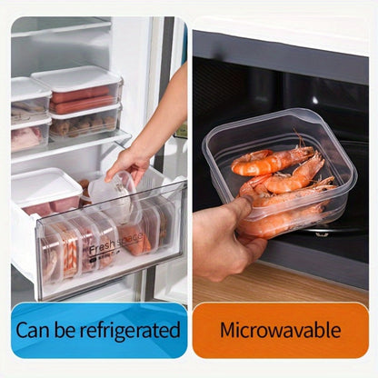 Stackable Refrigerator Storage Containers with Lids 4pcs, 42-Oz BPA-Free Food Storage Set for Meat Fruits Vegetables