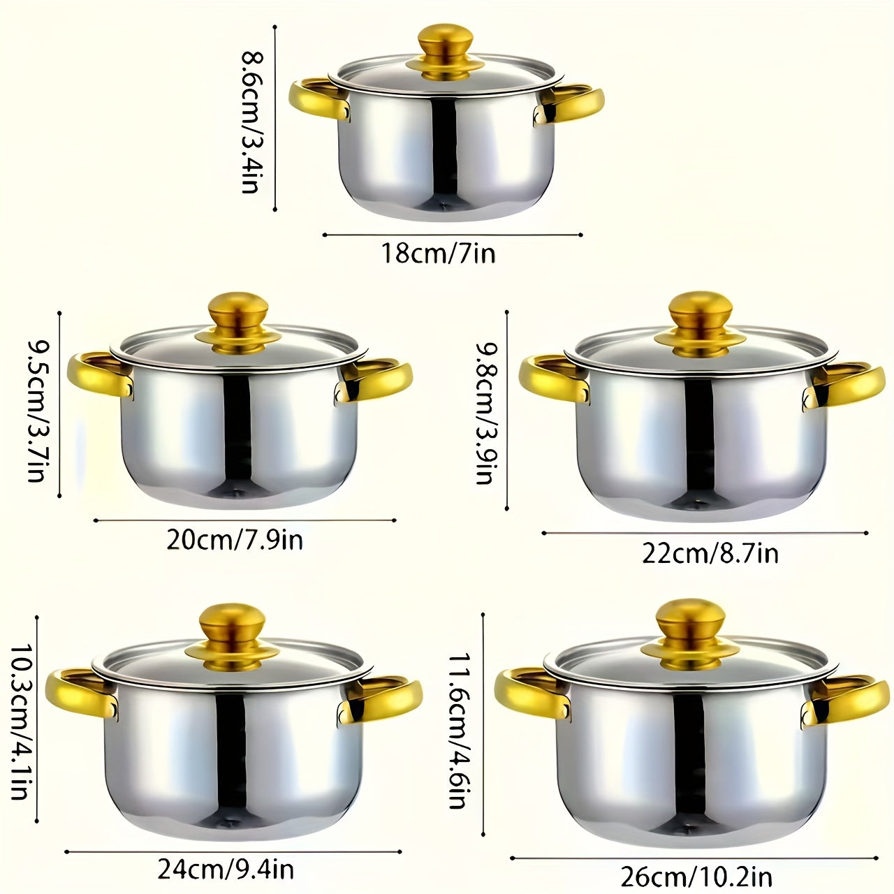 Non-Stick Cookware Set Pots and Pans 10 & 12 Piece, Heat-Resistant Frying Pan, Saucepan & Stewpot