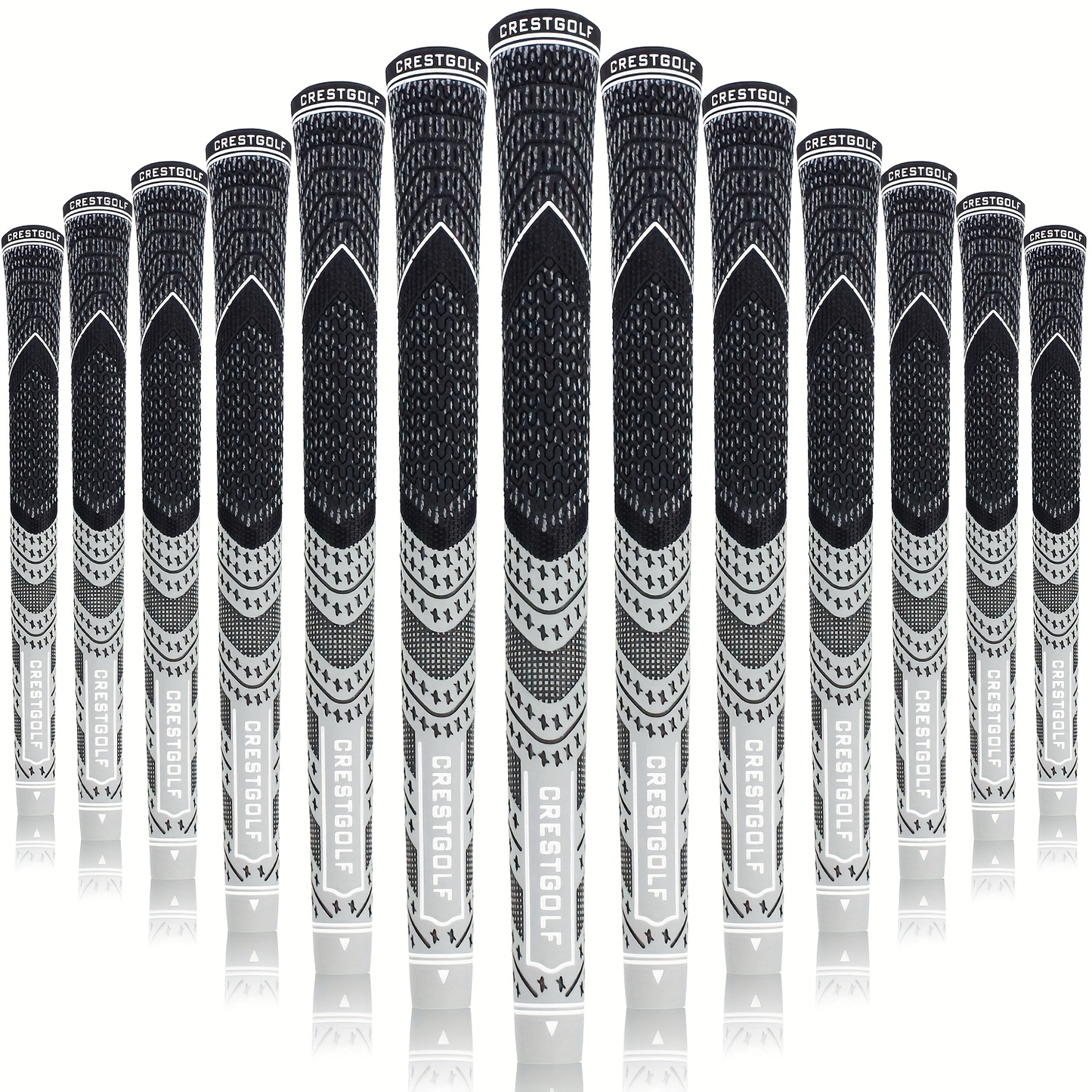 Midsize Golf Grips Set 13 Pack – All Weather Hybrid Rubber Golf Club Grips with Ecological Yarn Thread Technology, Multiple Colors