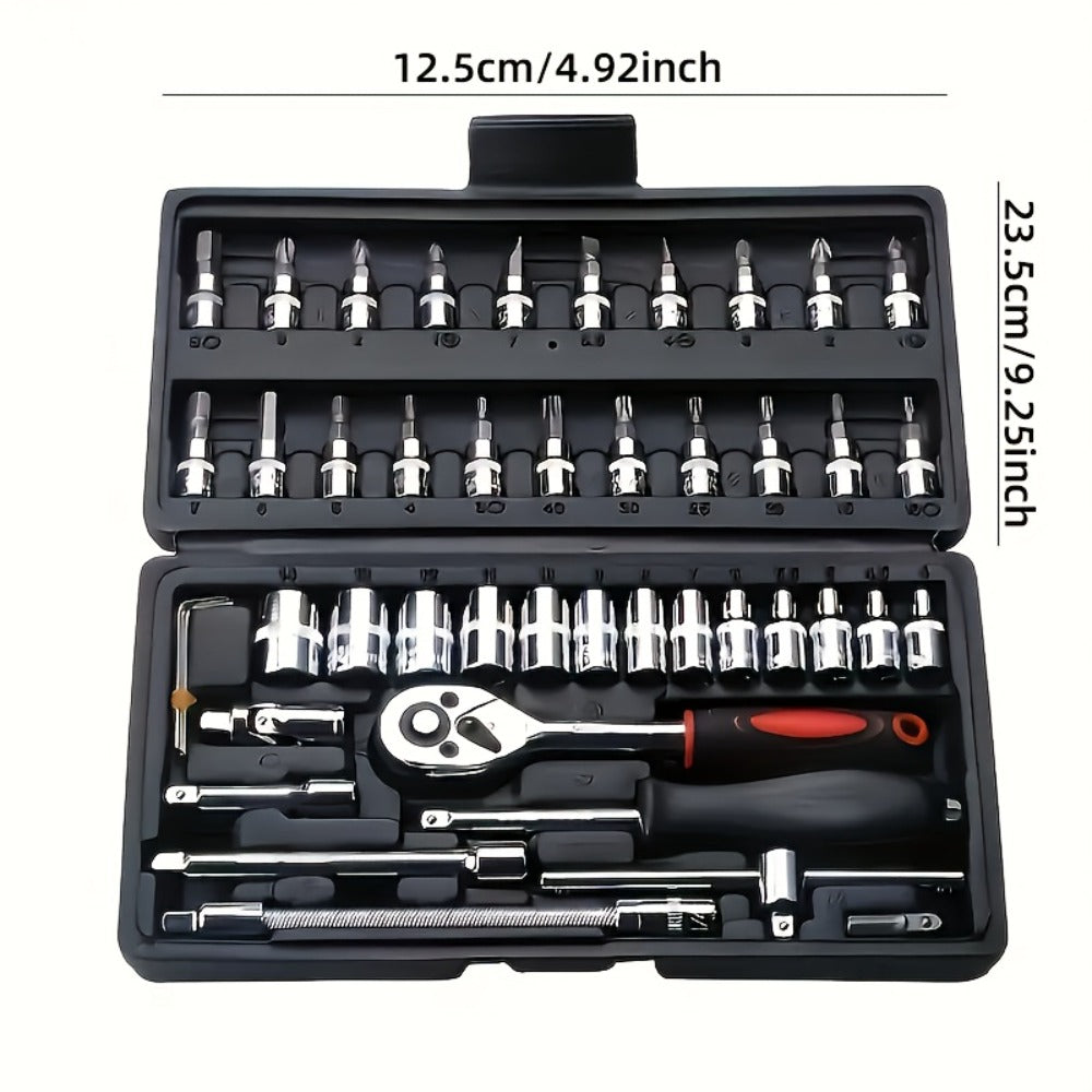 Emergency Vehicle Repair Tool Kit 45 to 171-Piece – Multi-Function Combination Wrench Set for Car, Bicycle & Motorcycle Outdoor Maintenance