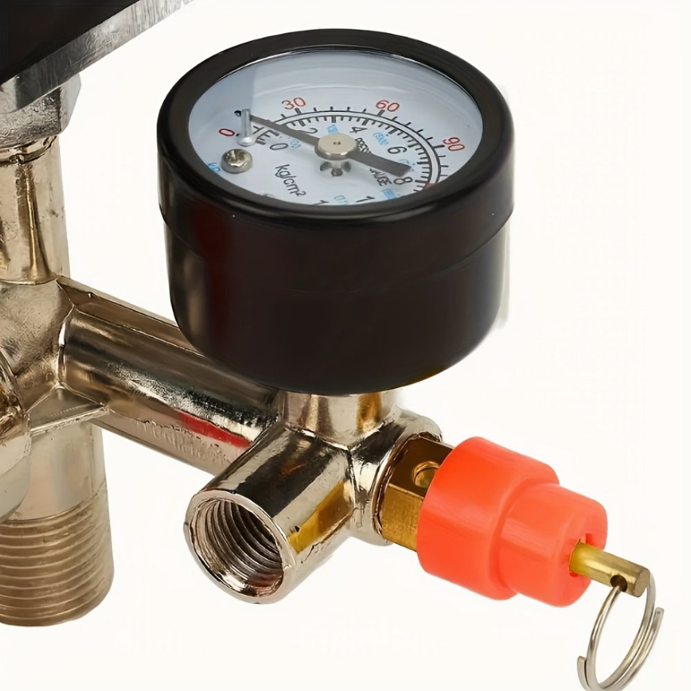 Air Compressor Pressure Switch Manifold Kit with Regulator Gauge Valve Bracket Assembly, Complete Control System for Air Pump
