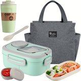 Green - Lunch Box + Coffee Cup + Meal Bag