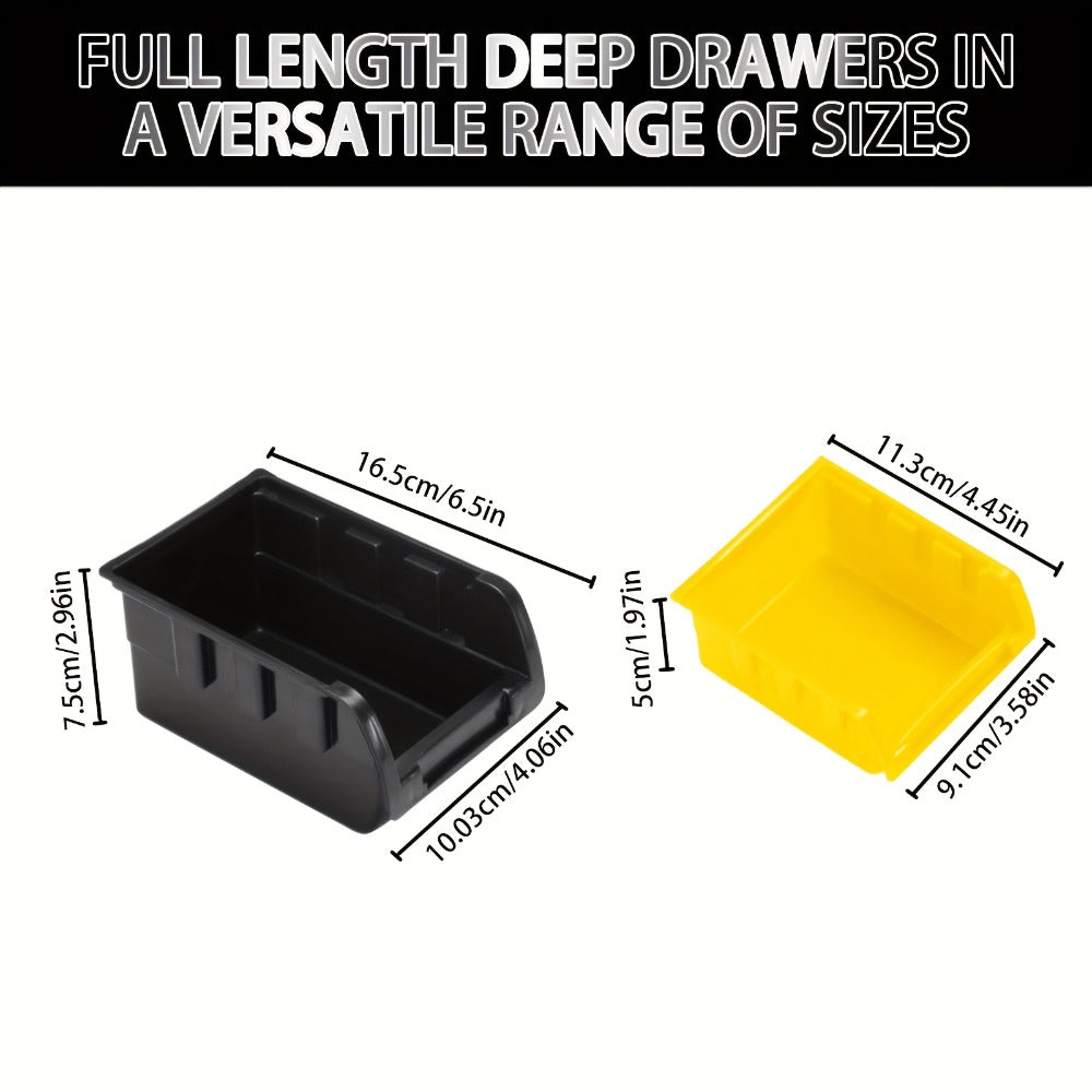 Plastic Parts Storage Bins Wall Mount 30pcs, Small Hardware Organizer for Screws, Nuts, Bolts & Nails