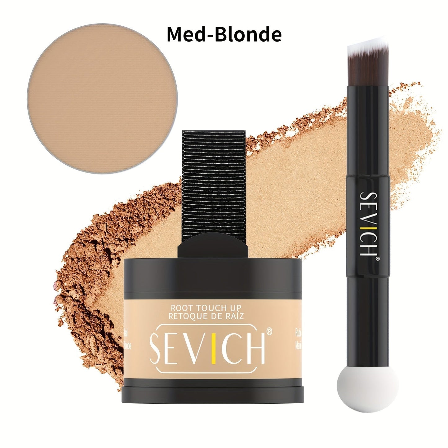 Hairline Powder Root Touch-Up Kit with Refill & Brush – Waterproof Instant Grey Hair Concealer Fills Sparse Hairline Bald Spots Eyebrow