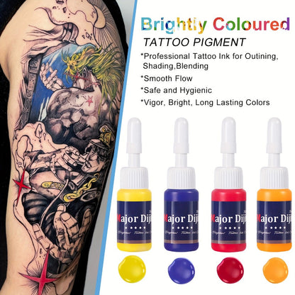 Tattoo Ink 54-Color Full Spectrum Bottle Set with Complete Palette Configuration for Color Selection