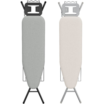 Ironing Board Full Size Foldable Height Adjustable with Clothes Rack Cord Holder 4-Layer Pad Heavy Duty Steel Legs for Laundry Room Living