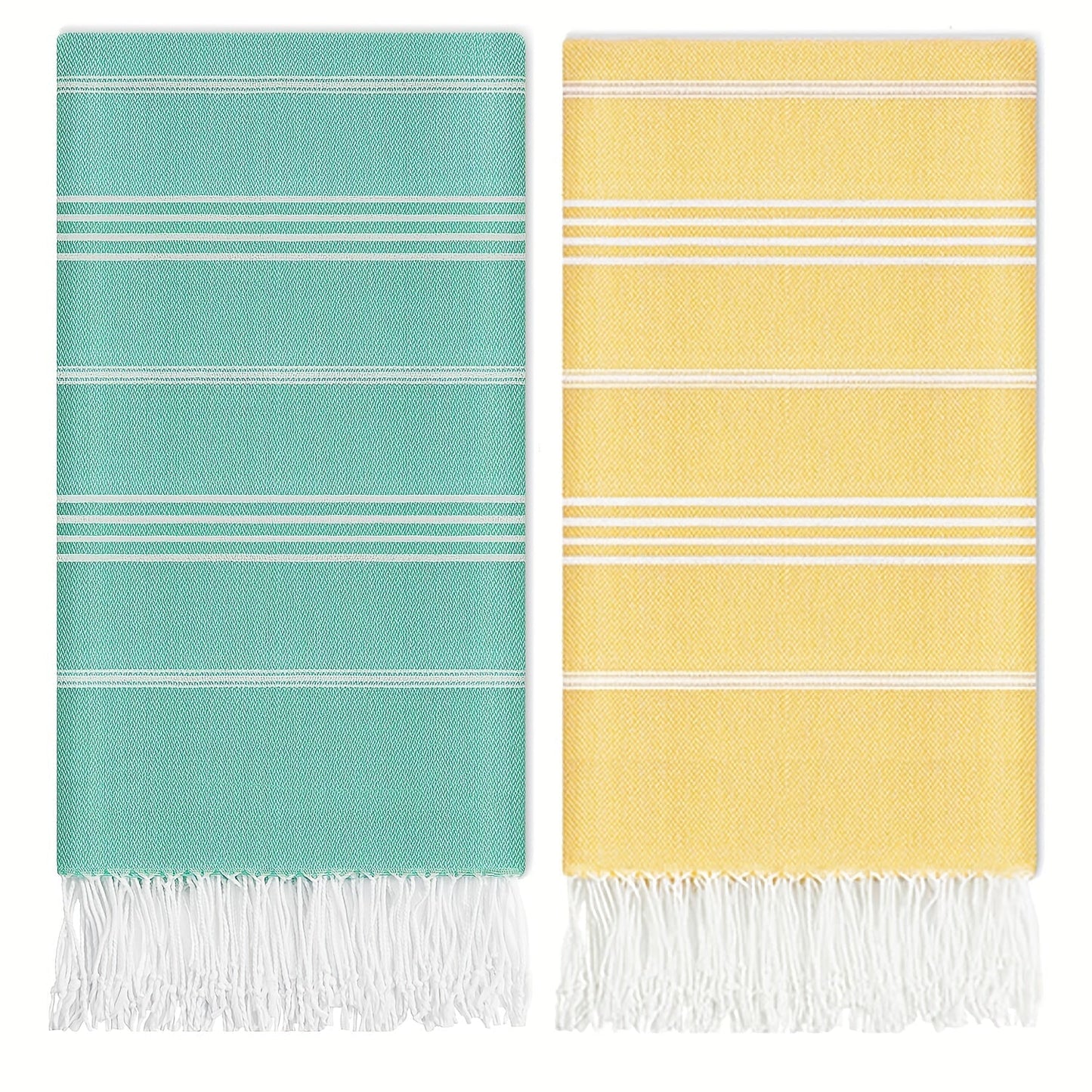 Turkish Beach Towels 2 Pack Sand Free Quick Dry Oversized Extra Large Lightweight Sandproof Compact Pool Swim Travel Camping Vacation Gift
