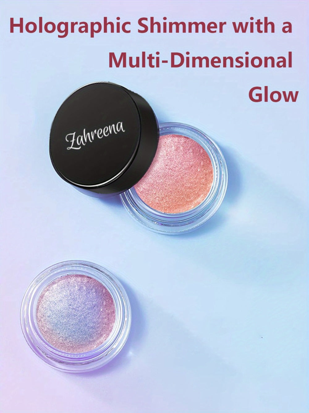 Holographic Glitter Eyeshadow Gel Jelly Shimmer Waterproof Long-Lasting Indigo Twilight Purple Blue Gradient Eye Makeup for Party Halloween
