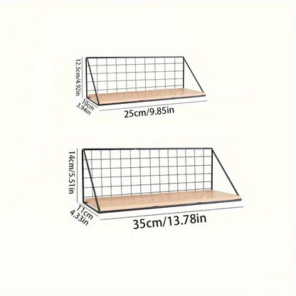 Metal Floating Wall Shelf, No Drill Wall Mounted Storage Rack for Bathroom, Living Room & Bedroom