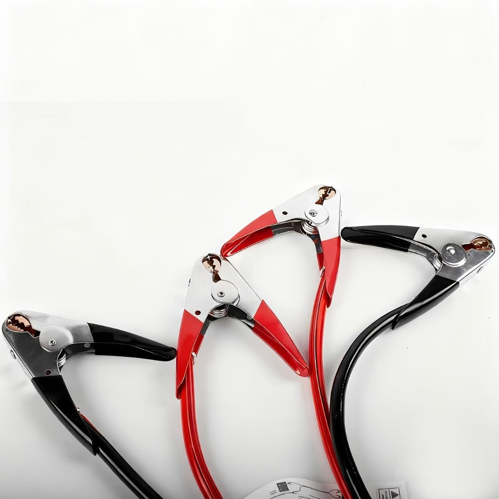 20-Foot Red and Black Jumper Cable Set with Four Clamps, Carrying Bag and 2-Gauge 800A Source Label