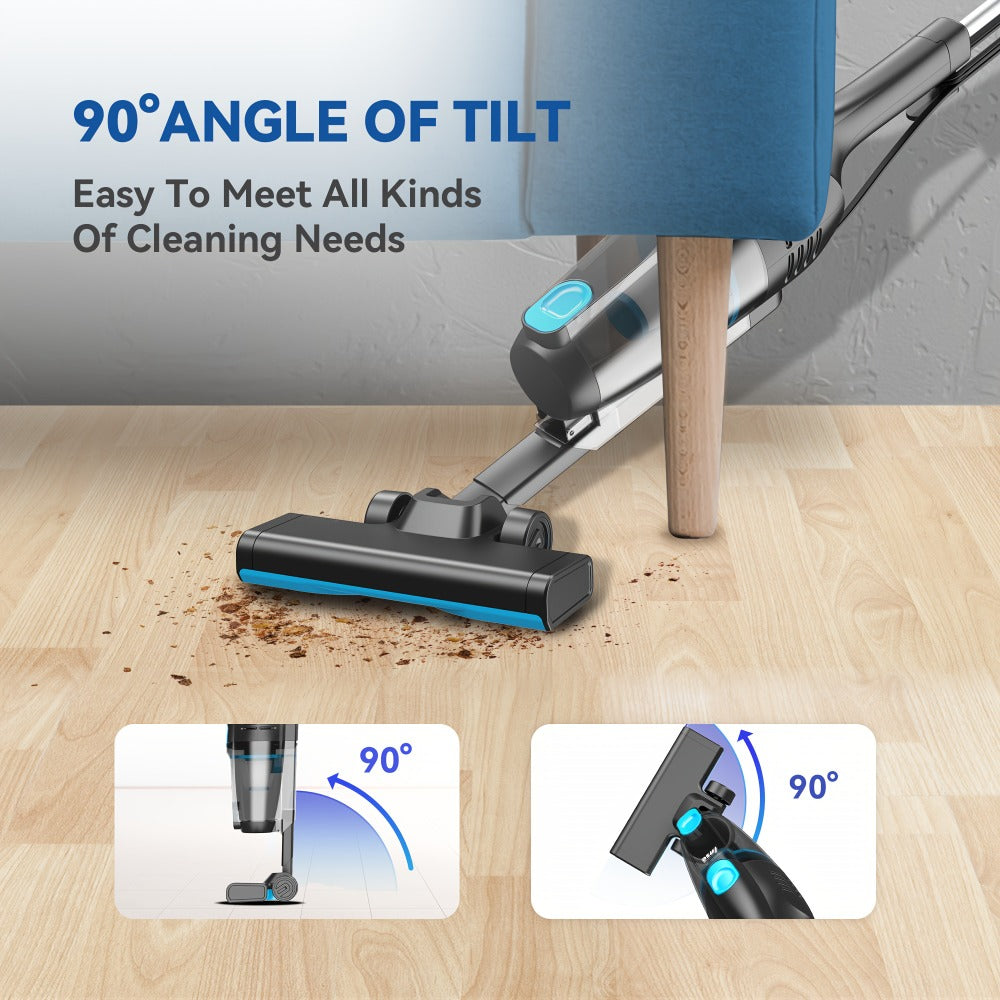 Cordless Stick Vacuum 30KPa 600W Motor 68oz Bagless Upright Vacuum Cleaner for House Car Hard Floor Carpet Pet Hair Multi-Color