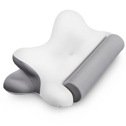 Memory Foam Cervical Pillow Contour Neck Support Orthopedic Bed Pillow for Side Back Stomach Sleepers with Cooling Pillowcase Queen King