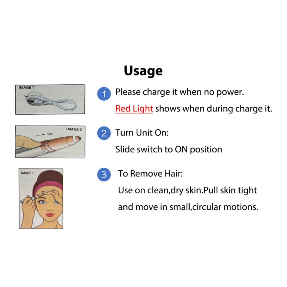 Electric Eyebrow Trimmer for Women 2 Pack, USB Rechargeable Painless Precision Eyebrow Razor Pen, Portable Hair Remover for Face Lip Leg