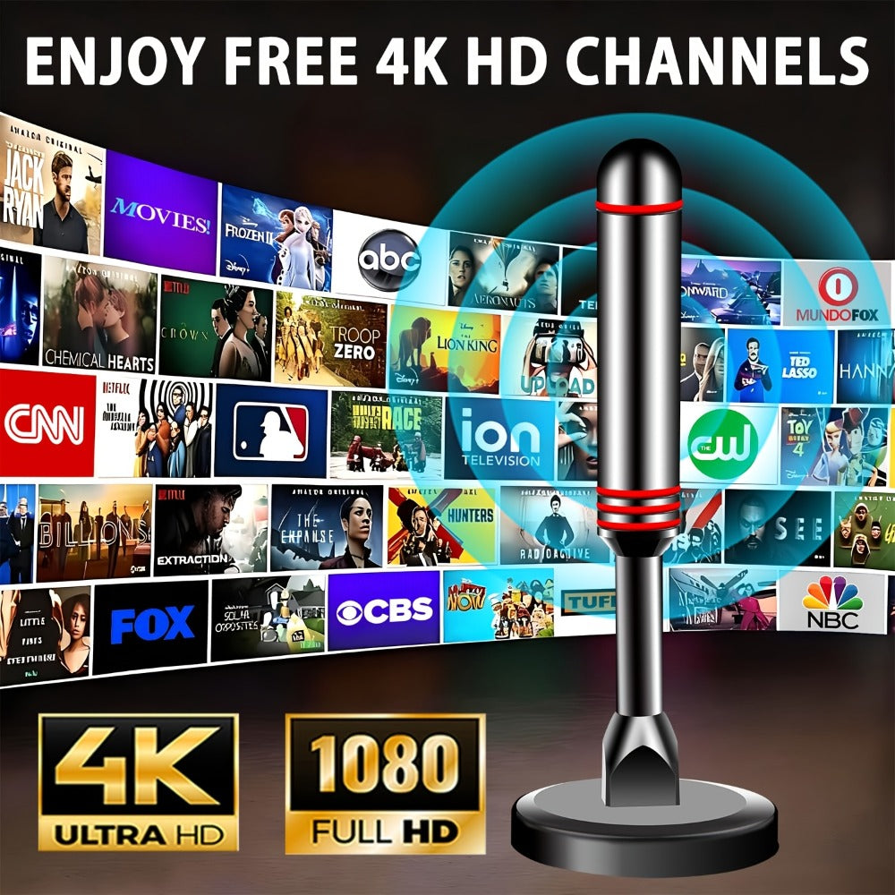 Amplified TV Antenna 150 Mile Range Indoor Outdoor, 8K 4K 1080P HD Digital Antenna, Free Local Channels ABC CBS NBC FOX PBS