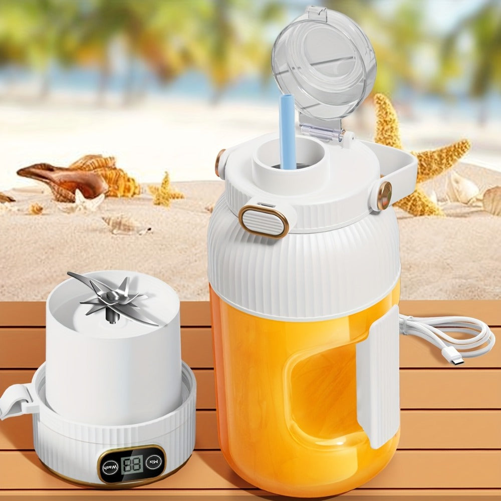 33.8-Ounce Portable Blender and Juicer with Top Digital Display in N99, Cyan or White Options