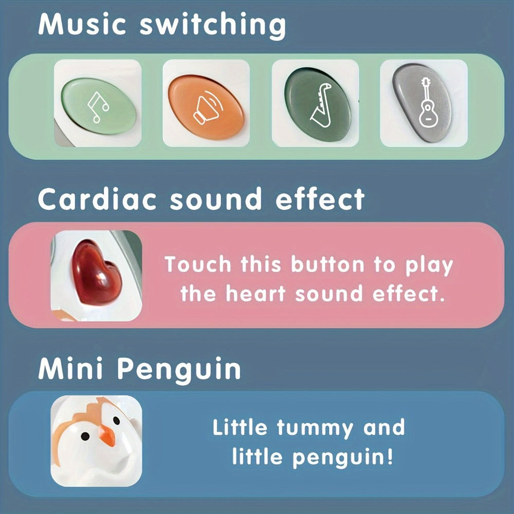 Interactive Dancing Penguin Baby Toy with Music, Lights & Crawling Motion – Infant Tummy Time Learning Toy
