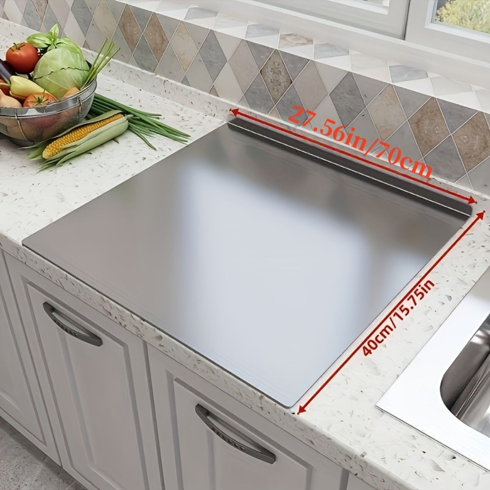 Stainless Steel Cutting Board – Rustproof Rolling Butcher Block Meal Prep Mat, 2 Sizes