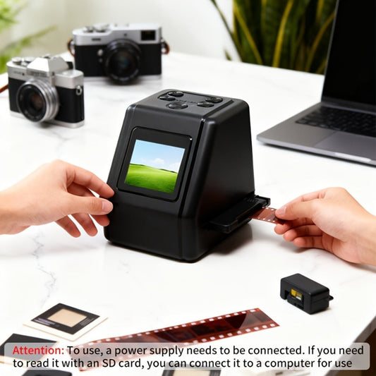 Film Scanner 10MP Negative & Slide Scanner, Converts 35mm/110/Super 8 Film to Digital JPEG, 2.0" LCD Screen